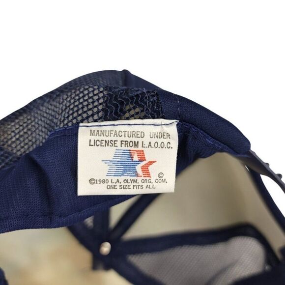 1984 Olympics Ivy Hat Flat Cap Vintage 80s Made In USA One Size Free Button NEW - Picture 6 of 8